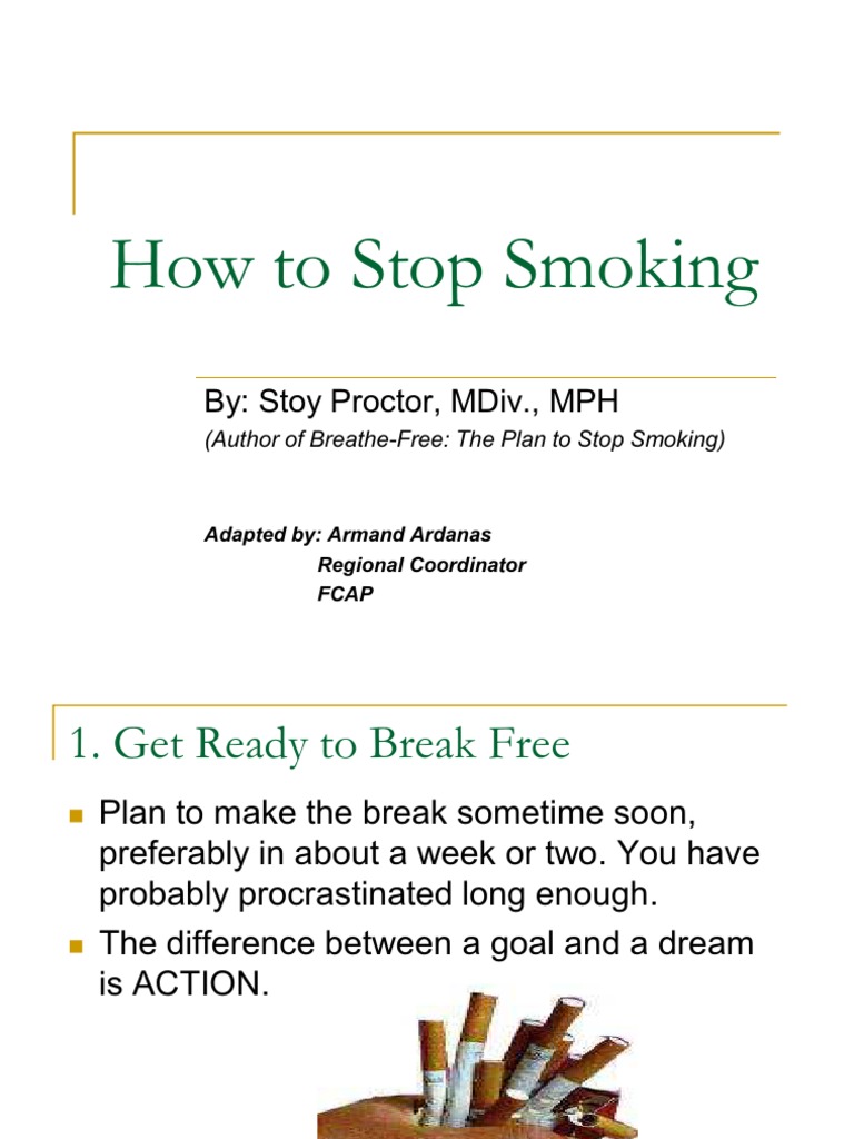 How To Stop Smoking PDF Smoking Cigarette