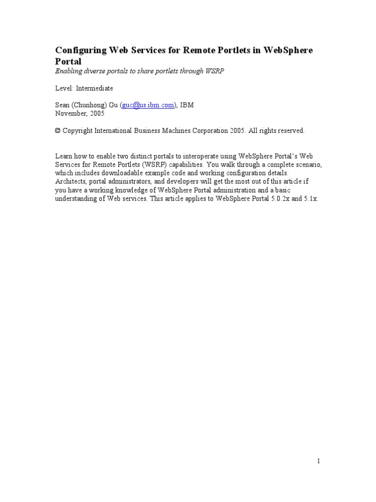 0511 Gu Configure WSRP | PDF | Application Programming Interface ...