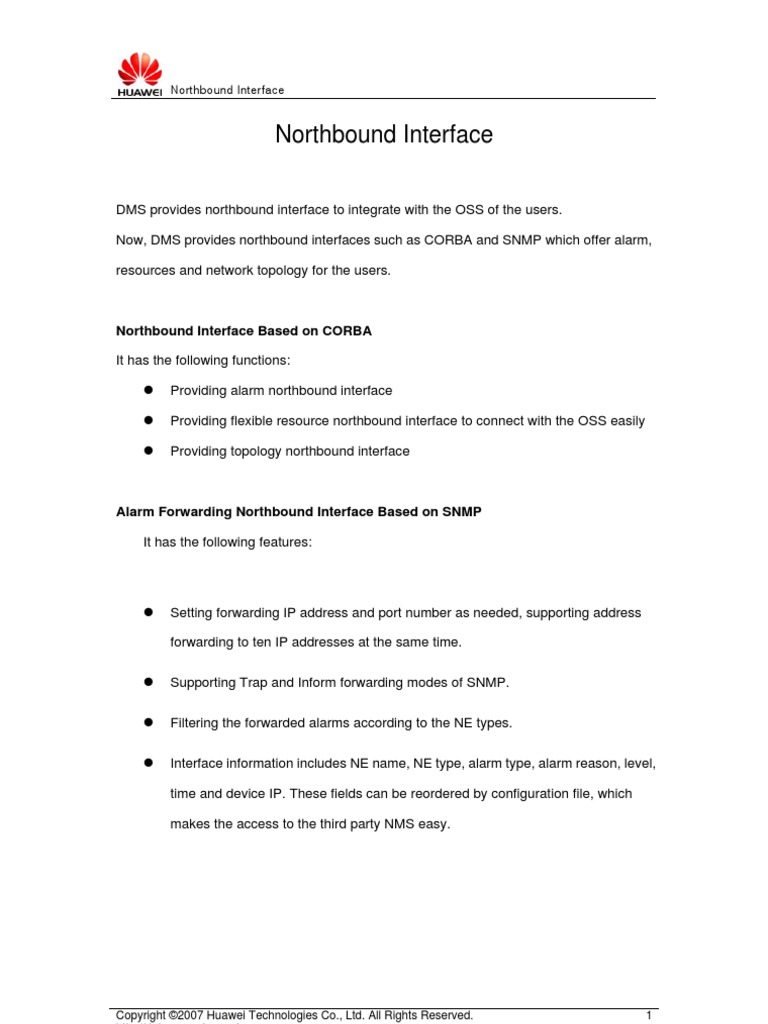 Northbound Interface PDF