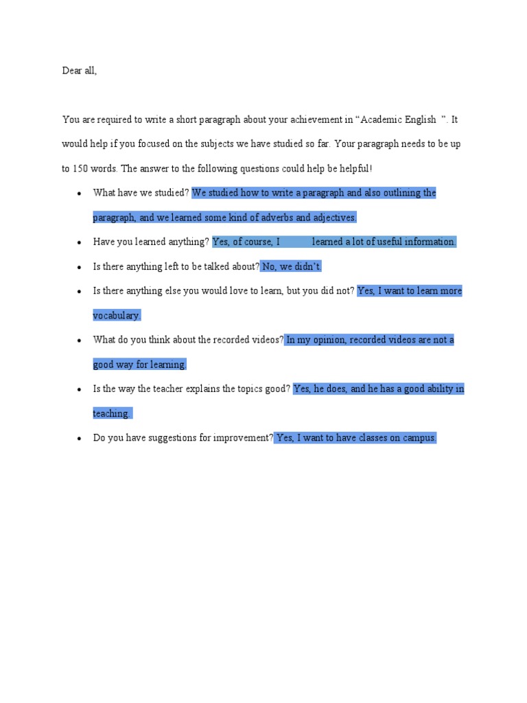 Dear All | PDF