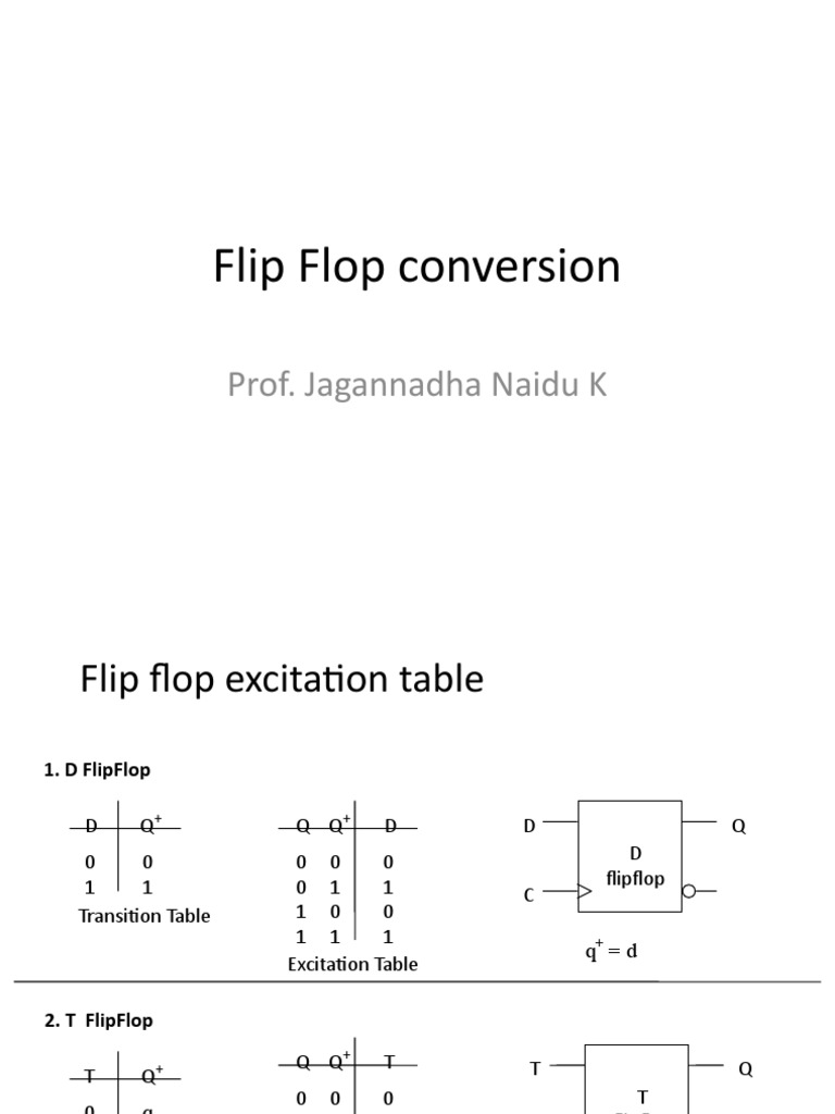 Flip Flop Conversion | PDF | Electronics | Computer Data