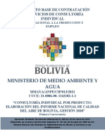 Consultoría elaboración informe calidad aire Bolivia 2018