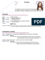 Psicóloga con experiencia en áreas clínicas y cognitivas