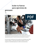 Cómo Calcular Tu Fuerza Máxima para Ejercicios de Gimnasio