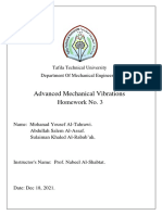 Advanced Mechanical Vibrations: Homework No. 3