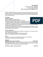 Alex Russell CV