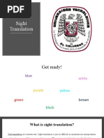 Sight Translation II