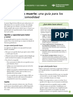As Death Approaches A Guide To Symptoms and Comfort Fact Sheet Spanish