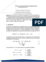 Practica #5 DETERMINACIÓN DE LAS CONSTANTES DE ESTABILIDAD DE NI (GLICINATO) N (2-N) +
