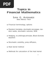 Topics in Financial Mathematics: VAN Vramidi