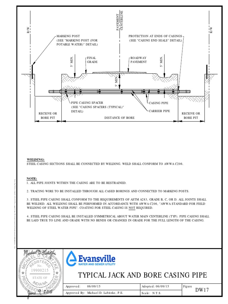 Typical Jack and Bore Casing Pipe Welding PDF Pipe (Fluid
