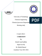 University of Technology Chemical Engineering Chemical Processes Department Morning Study