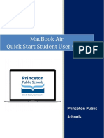 Macbook Air Quick Start Student User Guide: Princeton Public Schools