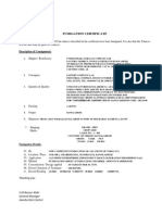 Fumigation Certificate GLT 06A