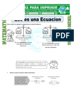 Ficha Que Es Una Ecuacion para Tercero de Primaria