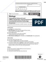 Biology Edexcel IAL Unit 5 January 2022