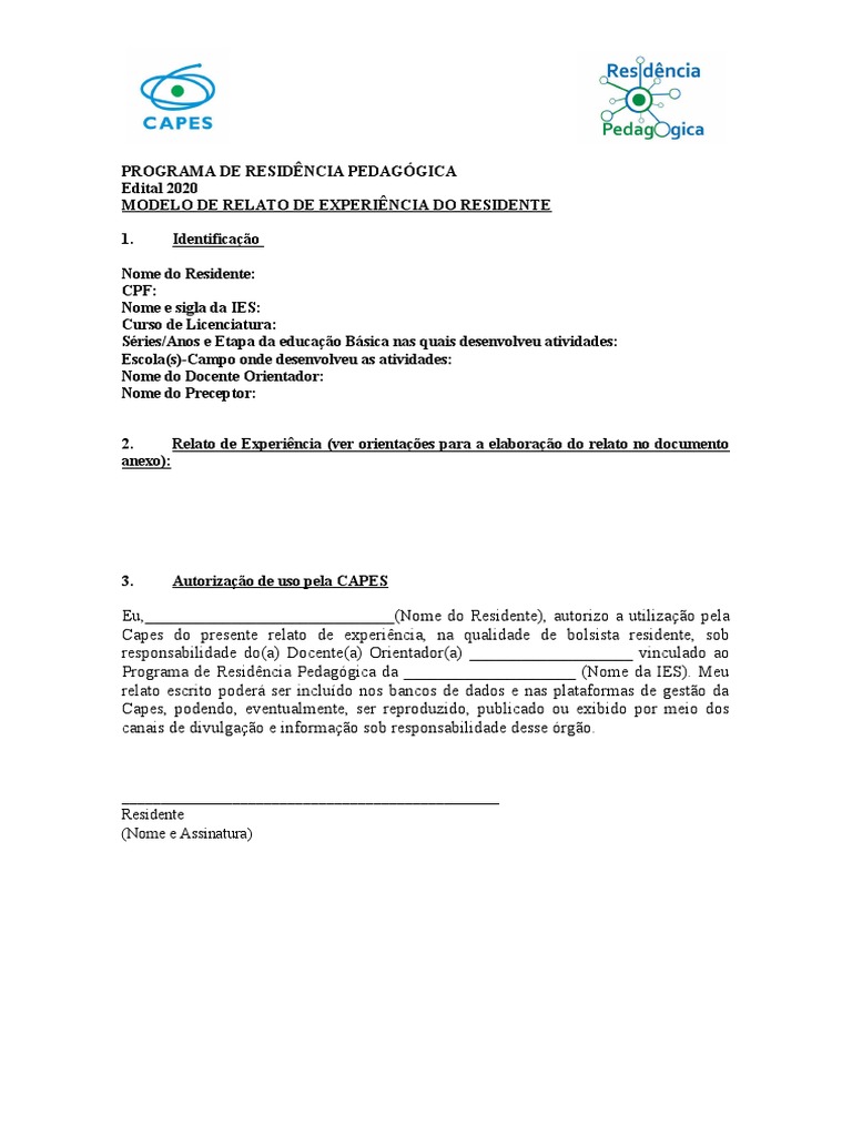 MODELO Capes | PDF | Pedagogia