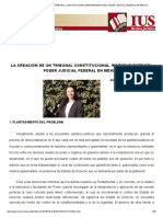 La Creación de Un Tribunal Constitucional Independiente Del Poder Judicial Federal en México