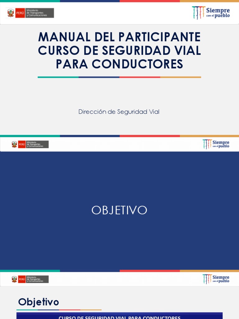 Manual del Curso de Seguridad Vial | PDF | Videotelefonía | Contraseña