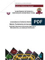 Importancia Del Proceso Logico de La Mercadotecnia y Su Sistema de Informacion