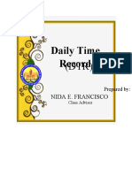 Daily Time Record: Nida E. Francisco