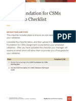 HCM Foundation For Csms Validation Checklist: Instructions and Steps