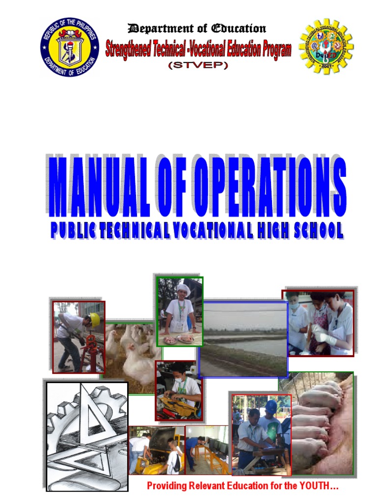 Tech Voc School Manual of Operations PDF Bookkeeping Vocational