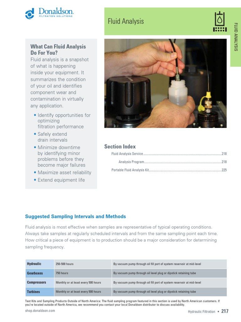 Hydraulic Fluid Analysis Program PDF Wear Filtration