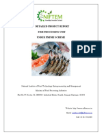 Detailed Project Report Fish Processing Unit Under Pmfme Scheme