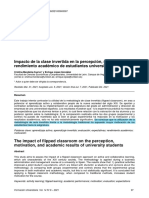 Impacto de La Clase Invertida en La Percepción, Motivación y Rendimiento Académico de Estudiantes Universitarios