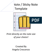 Sticky Note Sample Word Template Free Download