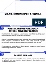 Pertemuan 1: Manajemen Operasional