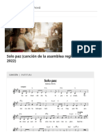 Solo Paz (Canción de La Asamblea Regional Del 2022) - Canciones - Letra