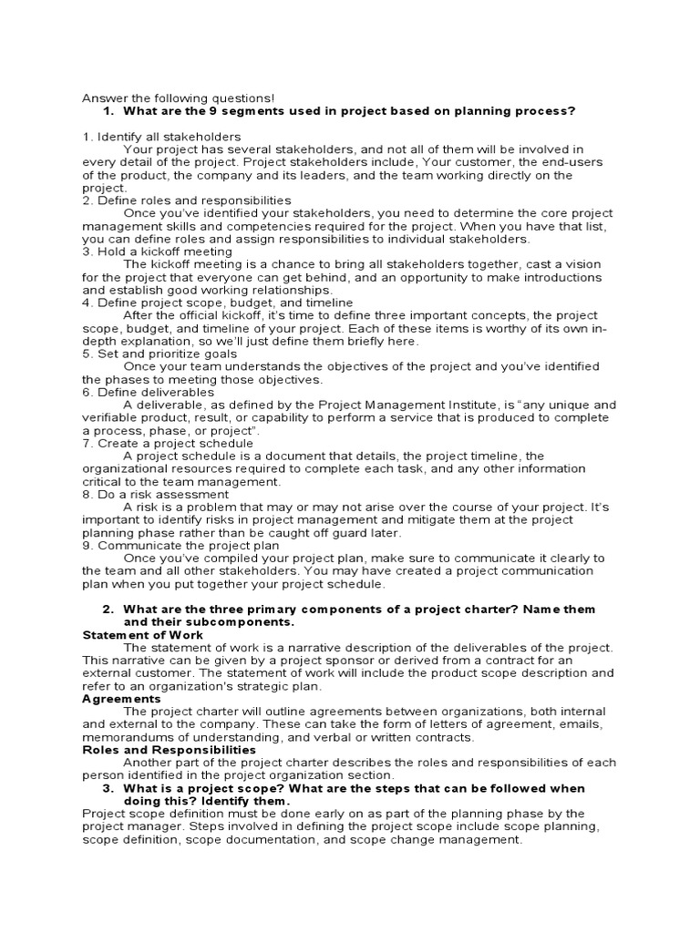 9-segments-of-project-planning-process-pdf-project-management