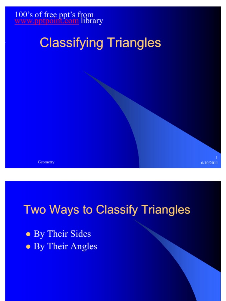 Triangle Classification Opt | PDF | Science & Mathematics