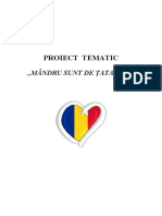 Proiect Tematic - Mândru Sunt de Țara Mea