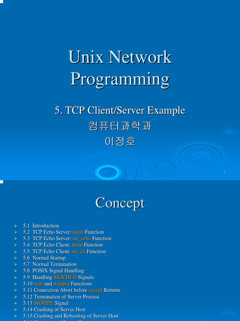 Chapter05 TCP Client Server Example PDF Transmission Control
