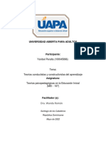 Teorías Conductistas y Constructivistas Del Aprendizaje