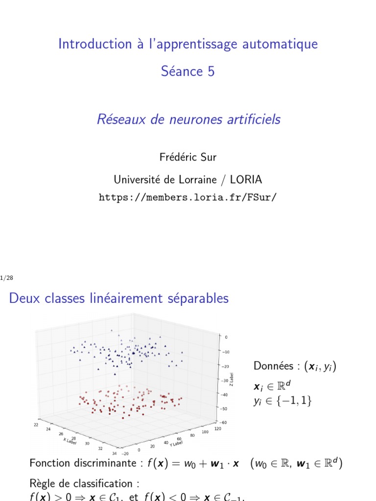 Introduction aux réseaux de neurones | PDF | Apprentissage automatique ...