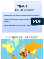 División Del Derecho Publico y Privado