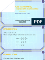 Applied Mathematics/ Advanced Engineering Mathematics: Taylor Series