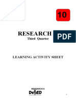 Research Ii: Learning Activity Sheet