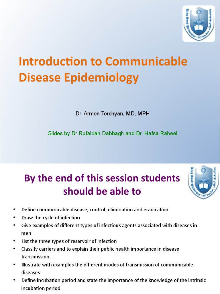 Overview of Communicable Diseases | PDF | Infection | Transmission ...