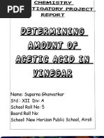 CLASS 11 Measuring Amount of Acetic Acid in Vinegar