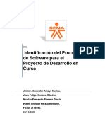 Identificación Del Proceso de Software para El Proyecto de Desarrollo en Curso