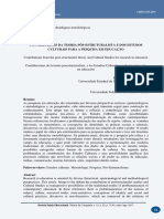 2017 - Pereira - Diniz - Contribuições Da Teoria Pós-estruturalista e Dos Estudos Culturais Para a Pesquisa Em Educação