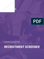 JD - Recruitment Screener