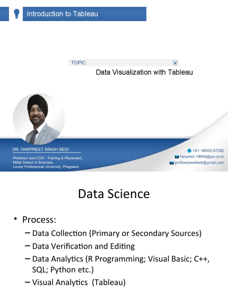 Introduction To Tableau: Data Visualization With Tableau | PDF ...
