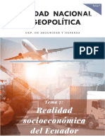 Realidad Nacional y Geopolítica: Realidad Socioeconómica Del Ecuador. Datos de Economía y Sistema Financiero Ecuatoriano