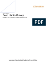 Food Habits Survey: Patient Education